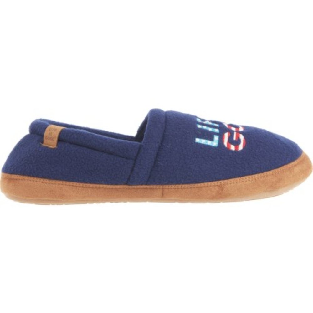 Life is good® Embroidered USA Flag Fleece Slippers (For Men) - Picture 4 of 5